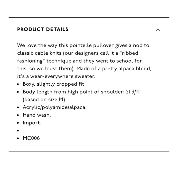 NWT Madewell Charley Sweater! - Picture 5 of 5